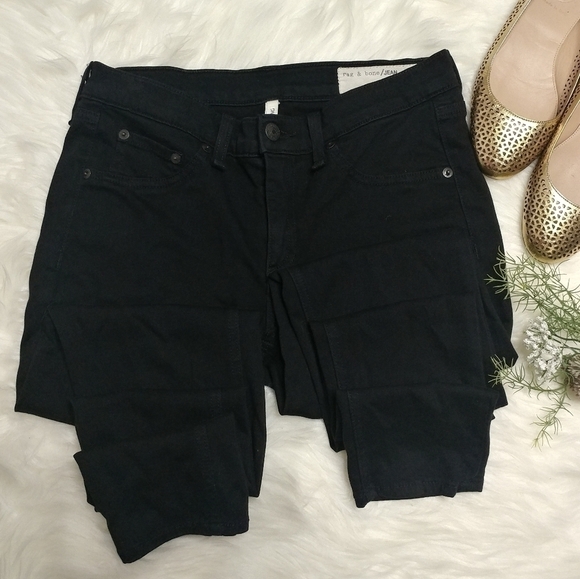 Rag & Bone | The Plush Legging Jean in Black - Picture 10 of 14